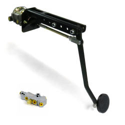 Universal adj FW Manual Brake Pedal kit Disc/Disc~3in Blk Pad - Part Number: HEXPKA78EAA