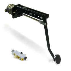 Universal adj FW Manual Brake Pedal kit Disc/Drum~3in Chr Pad - Part Number: HEXPKA78EAE