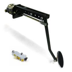 Universal adj FW Manual Brake Pedal kit Disc/Drum~Lg Oval Chr Pad - Part Number: HEXPKA78EB0