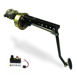 Universal adj FW 9” Single Brake Pedal kit Adj Disc/Drum~Sm Oval Chr Pad - Part Number: HEXPKA78F11