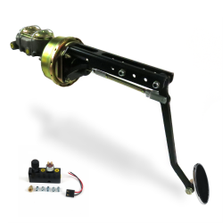 Universal adj FW 9” Single Brake Pedal kit Adj Disc/Drum~Lg Oval Chr Pad - Part Number: HEXPKA78F12