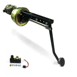 Universal adj FW 7” Dual Brake Pedal kit Adj Disc/Drum~3in Chr Pad - Part Number: HEXPKA78ED8