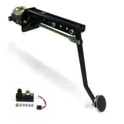 Universal adj FW Manual Brake Pedal kit Adj Disc/Drum~3in Chr Pad - Part Number: HEXPKA78F09