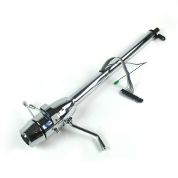 33" Chrome Steering Column - Column Shift with 6 Hole Wheel Adapter - Part Number: HEX7AD2D