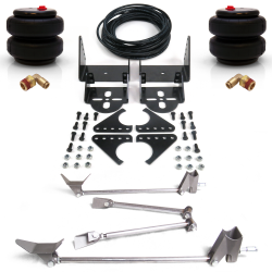 Rear Triangulated Four Link with Bolt On Axle Air Ride Bracket Kit 2500lb Bags - Part Number: HEXABB25TTK4