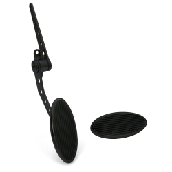 Oval Firewall Mount Gas Pedal, Sm Oval Brake Pad ~  Black Billet - Part Number: ASC7AD72