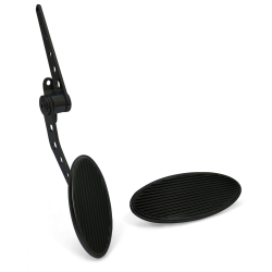 Oval Firewall Mount Gas Pedal, Lg Oval Brake Pad ~  Black Billet - Part Number: ASC7AD73