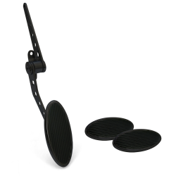 Oval Firewall Mount Gas Pedal, Sm Oval Brake & Clutch Pad ~  Black Billet - Part Number: ASC7AD78