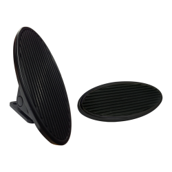 Oval Floor Mount Gas Pedal, Sm Oval Brake Pad ~  Black Billet - Part Number: ASC7AD6F