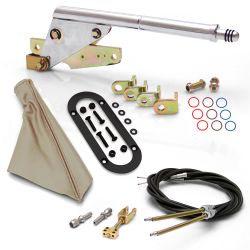 Floor Mount Emergency Parking Brake~ Tan Boot, Black Ring and Cable Kit - Part Number: ASC7ADBE