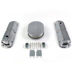 SBF 12” Full Oval/Finned Engine Dress Up kit~Holes No Breathers 289-351 - Part Number: VPA7AC13