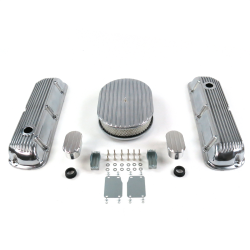 SBF 12” Full Oval/Finned Engine Dress Up kit~w/ Breathers (No PCV) 289-351 - Part Number: VPA7AC19