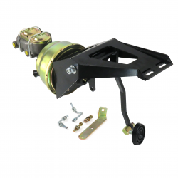 55-59 Chevy Truck FW 7” Dual Brake Pedal kit Drum/Drum~3in Rubber Pad - Part Number: HEXPKA78FFE