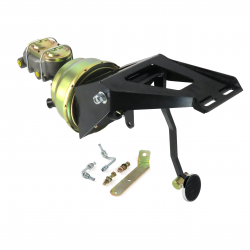 55-59 Chevy Truck FW 8” Dual Brake Pedal kit Drum/Drum~3in Chr Pad - Part Number: HEXPKA7900D