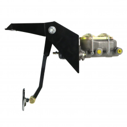 55-59 Chevy Truck FW Manual Brake Pedal kit Disc/Disc~Sm Oval Chr Pad - Part Number: HEXPKA7901C