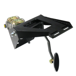 55-59 Chevy Truck FW Manual Brake Pedal kit Disc/Disc~Lg Oval Chr Pad - Part Number: HEXPKA7901D