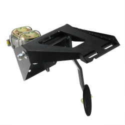 55-59 Chevy Truck FW Manual Brake Pedal kit Disc/Disc~Lg Oval Blk Pad - Part Number: HEXPKA79020