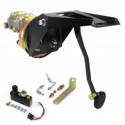 55-59 Chevy Truck FW 9” Single Brake Pedal kit Adj Disc/Disc~3in Blk Pad - Part Number: HEXPKA7908E