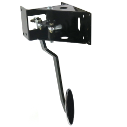 Universal 90 Deg FW Brake Pedal Bracket kit with Lg Oval Chr Pedal Pad - Part Number: HEXPKA7924D