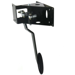 Universal 90 Deg FW Brake Pedal Bracket kit with Lg Oval Blk Pedal Pad - Part Number: HEXPKA79250