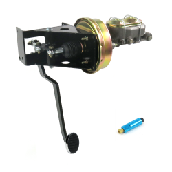 Universal 90 Deg FW 8” Single Brake Pedal kit Disc/Disc~3in Chr Pad - Part Number: HEXPKA79275