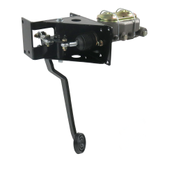 Universal 90 Degree Firewall Manual Brake Pedal Kit Disc/Disc - 3in Rubber Pad - Part Number: HEXPKA792AC