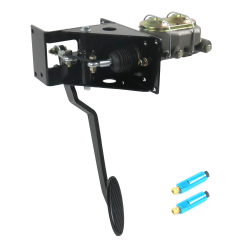 Universal 90 Deg FW Manual Brake Pedal kit Disc/Disc~Lg Oval Blk Pad - Part Number: HEXPKA792B2