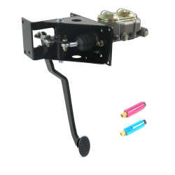 Universal 90 Deg FW Manual Brake Pedal kit Disc/Drum~3in Chr Pad - Part Number: HEXPKA792B4