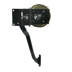 Universal 90 Deg FW 7” Dual Brake Pedal kit Drum/Drum~3in Blk Pad - Part Number: HEXPKA79294