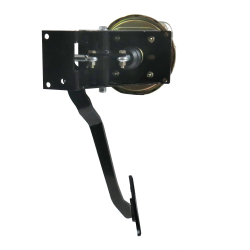 Universal 90 Deg FW 8” Single Brake Pedal kit Drum/Drum~Lg Oval Blk Pad - Part Number: HEXPKA7929D