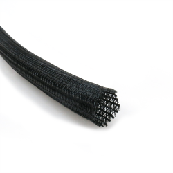 1/2" Black Ultra Split Wrap Wire Loom - 1 Foot - Part Number: KICWFBBK0500L001