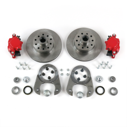1928-1948 Disc Brake Conversion 5x4.5 ~ Red Calipers - Part Number: HEX7AC01