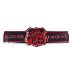 Layered Route 66 Metal Sign - Part Number: VPAMSIGN04