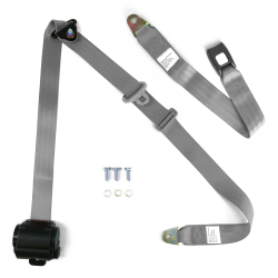 3pt Retractable Grey 166" Safety Seat Belt Standard Push Button Bench - Each - Part Number: STBSB3RSGRT