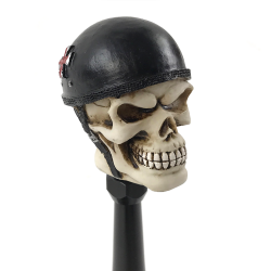 Biker Skull Custom Shift Knob and Topper - Part Number: ASCSN06007