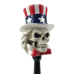 Uncle Sam Skull Custom Shift Knob and Topper - Part Number: ASCSN06015