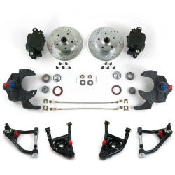 68-74 Nova X-Body 2" Drop Brake Conversion Kit with Tubular Control Arms - Part Number: HEXCABK6874