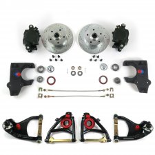 55-57 Chevrolet 2" Drop Brake Conversion Kit with Tubular Control Arms - Part Number: HEXCABK5557