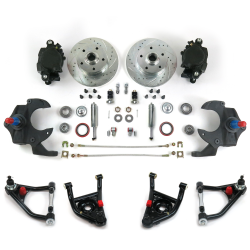 68-74 Nova X-Body 2" Drop Brake Kit with Tubular Control Arms & Shocks - Part Number: HEXCABK6874S