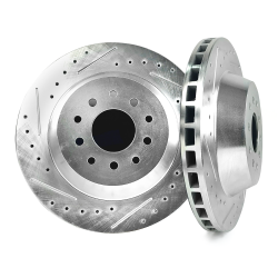 SureStop 13” GM Drilled Slotted TopHat Style Rotors - Pair - Part Number: HEXBR18