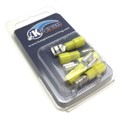 Blister Pack Female Quick Disconnect Yellow .250 - Part Number: FQDYXBP