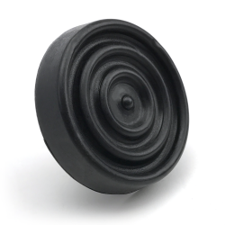Early Ford Round Rubber Clutch / Brake Pedal Pad - 1/2" x 20 Stud - Part Number: ASCPEDAC005