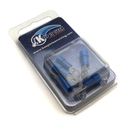 Ring Tongues Terminal Connector Blue #6 - Part Number: KICRINGB6XBP