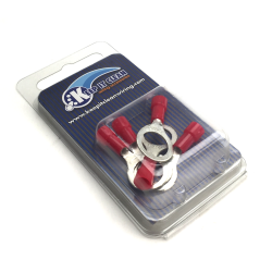 Ring Tongues Terminal Connector Red 3/8" - Part Number: KICRINGR3XBP