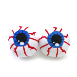 Fuzzy Hanging Rearview Mirror Eyeballs - Pair - Part Number: VPAFB001
