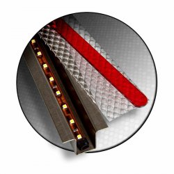 GhostLight - Clear w/ Red LED 10.5" Dual Flush Mount Light Kit w/ Sequencing - Part Number: KICGHLS2C10X5