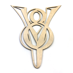 Vintage V8 3D Wooden Sign - Part Number: VPAWSIGN16