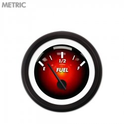 Fuel level Gauge - Pulsar Red, Black Modern Needles, Black Trim Rings - Part Number: GAR1100ZMXKACCC
