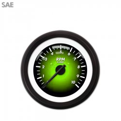 Tachometer Gauge - Pulsar Gn, Black Modern Needles, Black Trim Rings - Part Number: GAR1102ZEXIACCC
