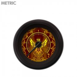 Tachometer Gauge - Phoenix Series, Black Modern Needles, Black Trim Rings - Part Number: GAR1110ZMXIACCC